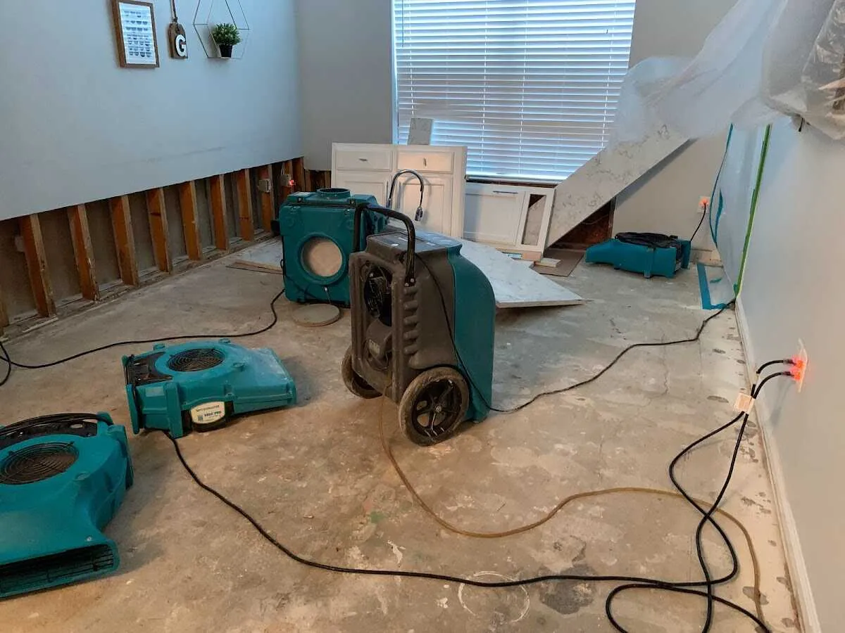Dehumidifier in flood-cut room for Water Extraction & Removal in Albany